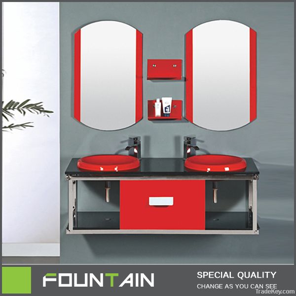 Ø§Ø«Ø§Ø« Ø§Ù„Ø­Ù…Ø§Ù…Hangzhou Two Shelves Cheap Double Sink Bathroom Vanity