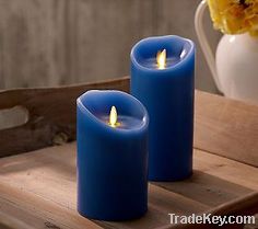 moving Flameless scented paraffin led candle, real wax candle