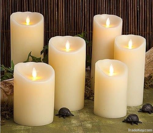 flameless pillar led candle remote control
