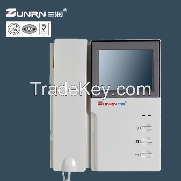 4.3 inch wired handset doorphone video door bell intercom system