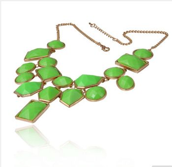 Factory Sale Candy Color Necklaces Wholesale Chunky Statement Necklace