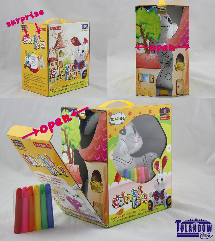 2014 Shantou Top DIY washable dupont tyvek color painting toy Dolls