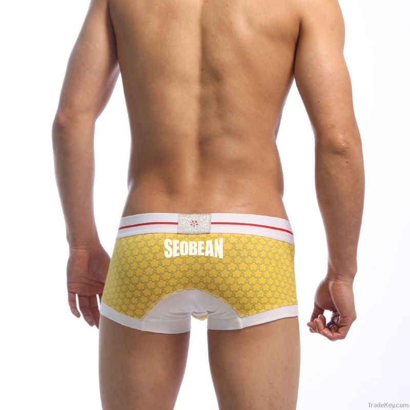 SEOBEAN Men's Boxers Cotton Trunks Underwear Wholesale-Free Shipping