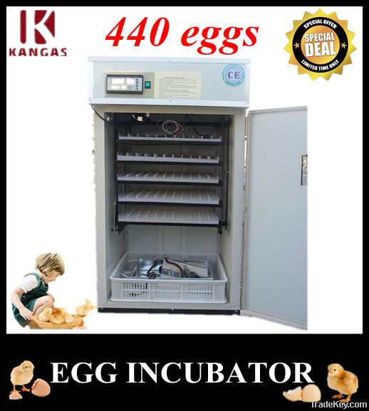 440 eggs CE professional automatic/chicken hatching machine for sale