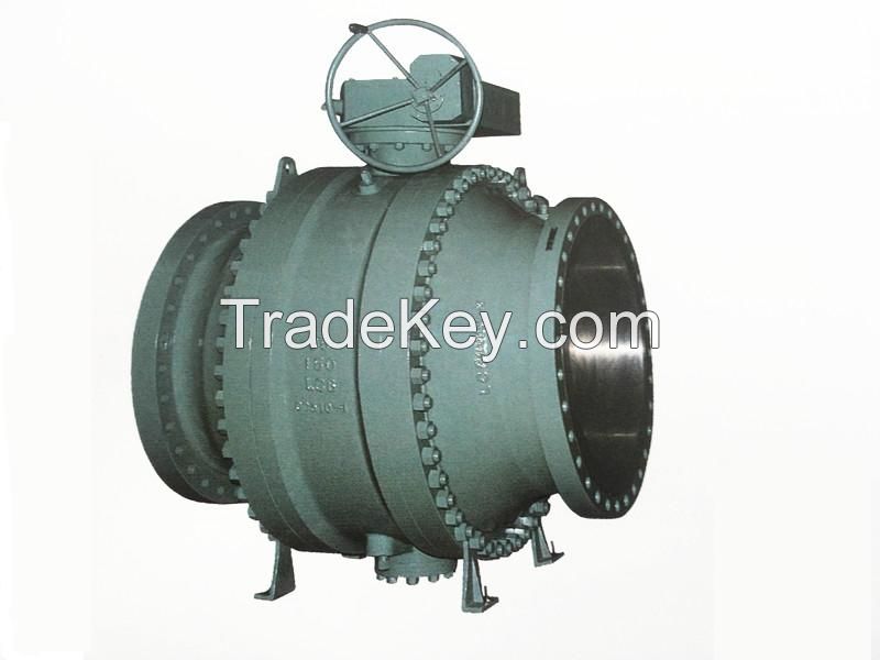 Cast trunnion ball valve