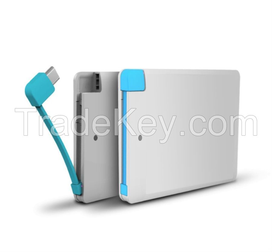 Credit Card Thin Power Bank 2000mAh-2500mAh