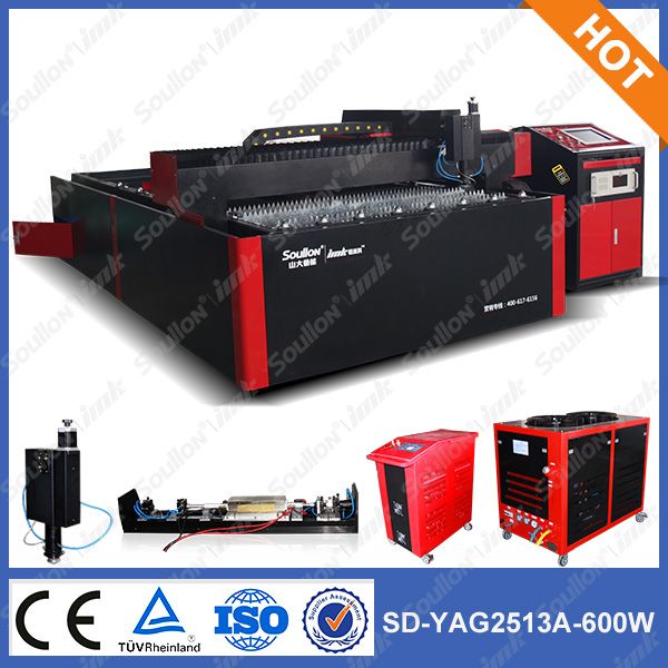 600W sheet metal yag laser cutter in China SD-YAG2513