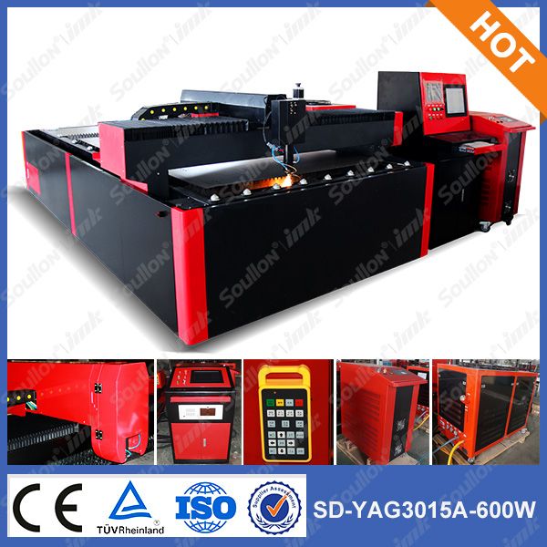 600W sheet metal yag laser cutter in China SD-YAG3015