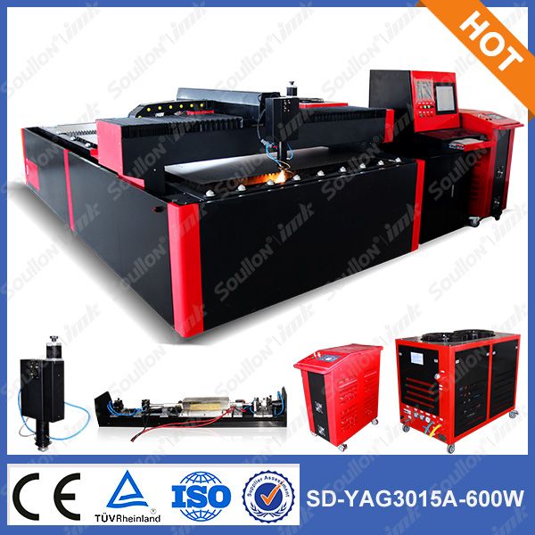 600W yag cnc laser cutter for metal in China SD-YAG3015