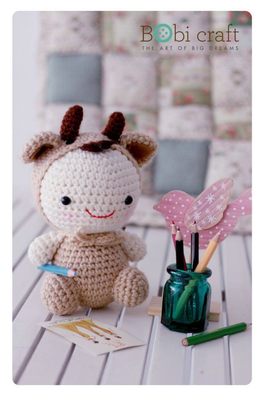 Water Buffallo (Christmas gifts handmade amigurumi plush toys, knitted crochet toys)