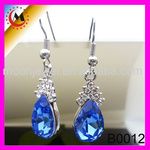 Natural zircon alloy ball diamond earrings jewelry 
