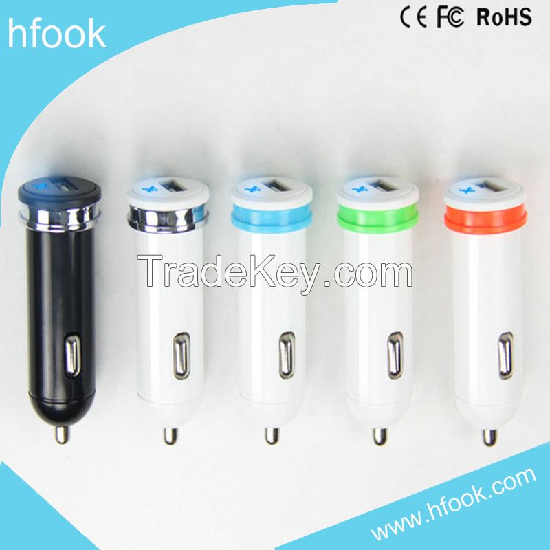 OEM orders accepted one put out 5V 2.1A USB Car Phone Charger meet CE,ROHS FCC