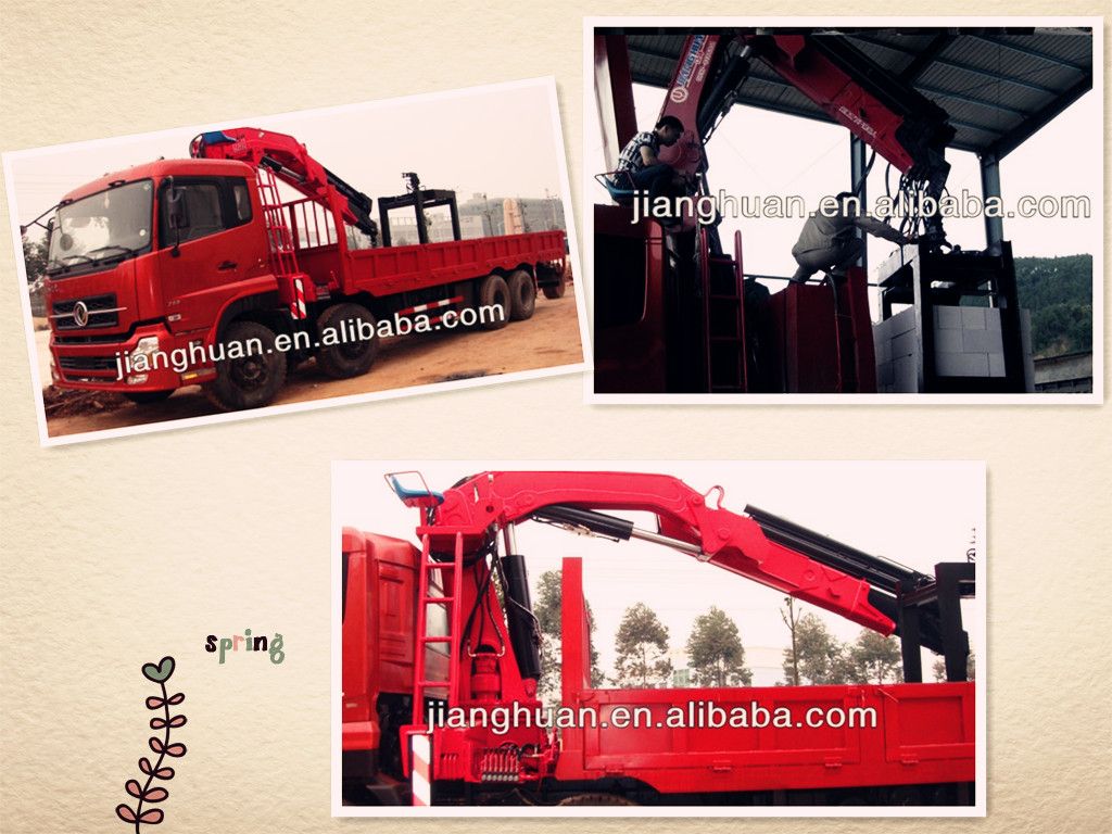 12ton knuckle boom truck mounted crane