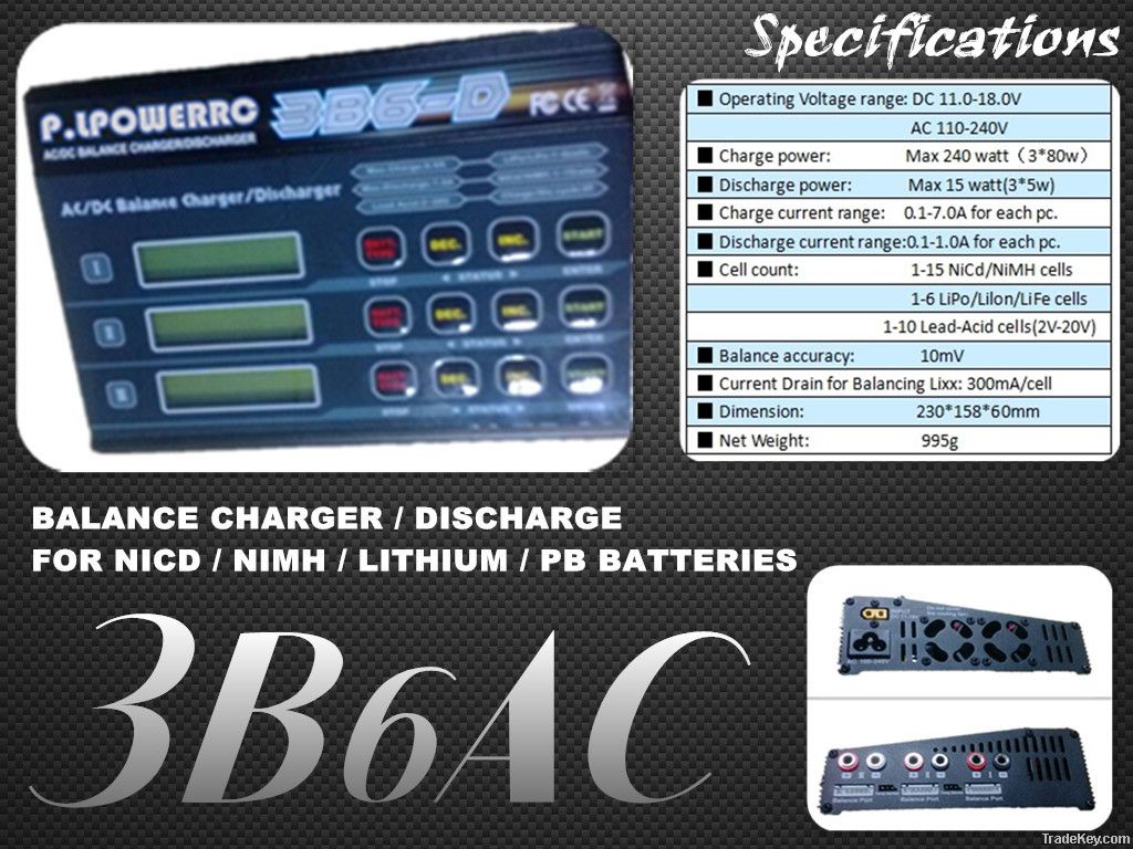 3B6AC 60w*3 240W Balance charger --Prolead RC Technology co., ltd