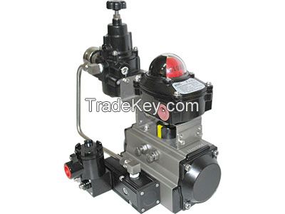 Rotary pneumatic actuator of control valves