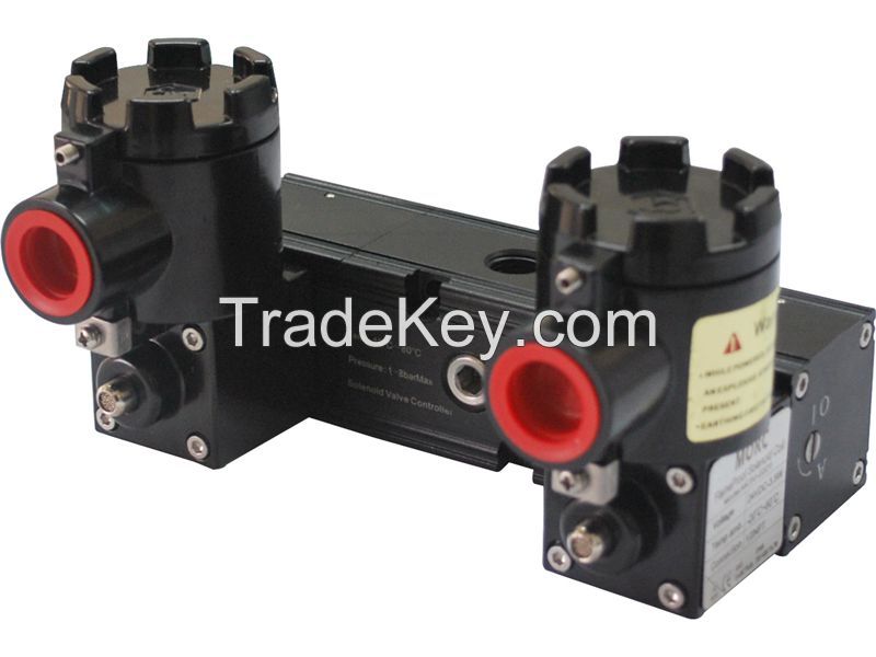 Solenoid valve of pneumatic actuator for valves-explosion proof