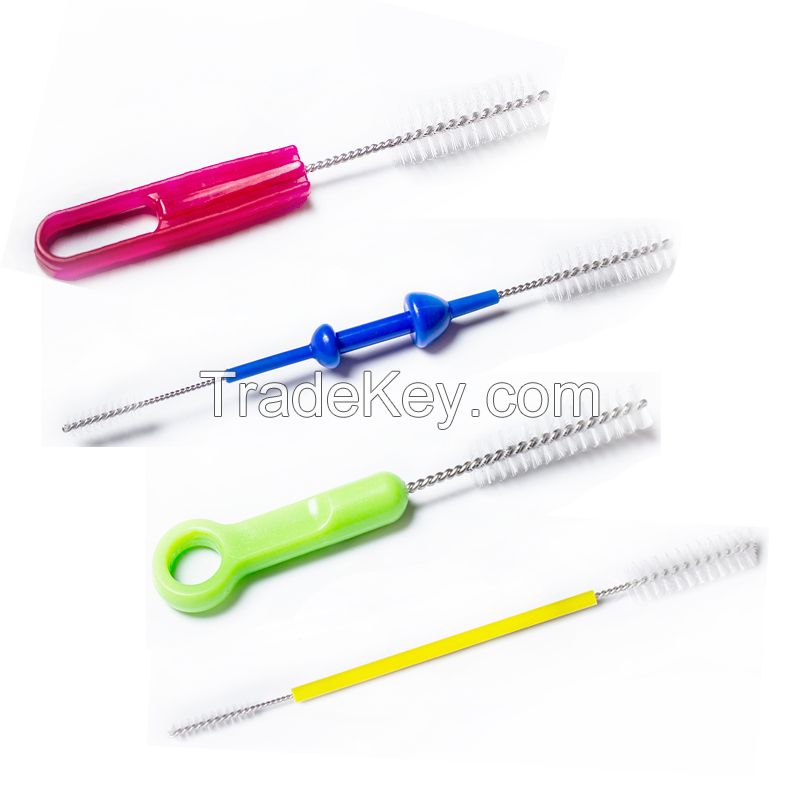 Endoscope cleaning brush/valve brush