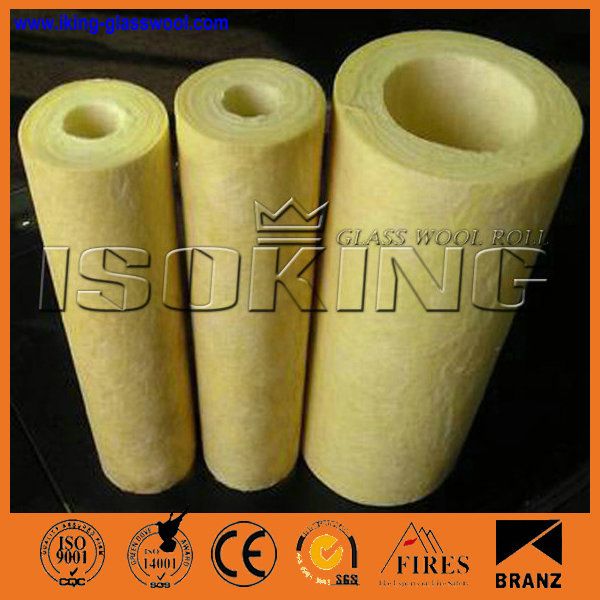 Glass wool pipe insulation