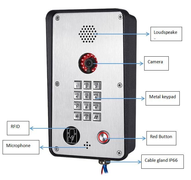 Hot Selling Outdoor Rugged Video Intercom Access Contro