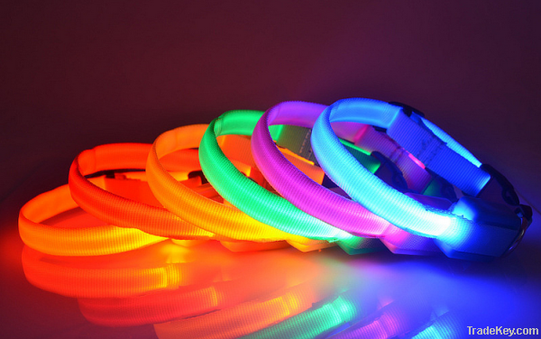 Colored LED Dog Collar For Small Dogs