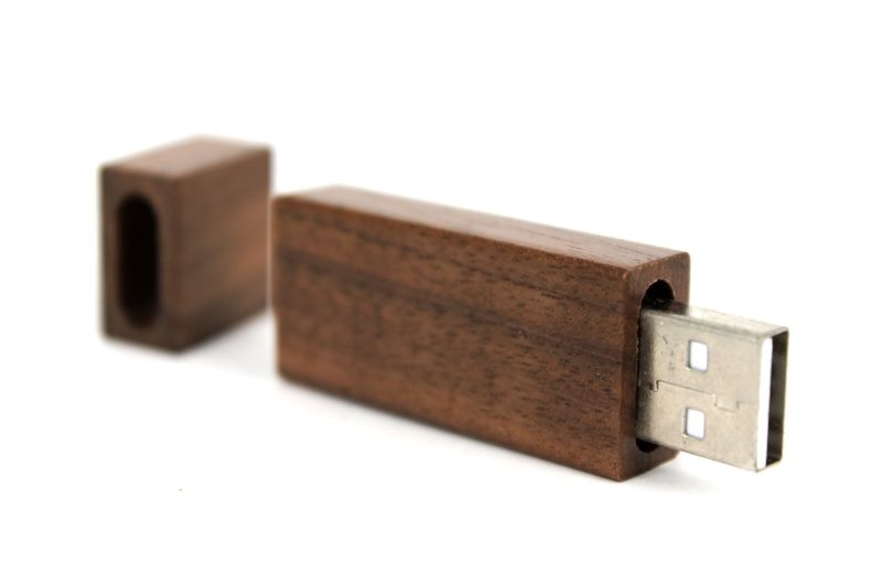 Recycled wood usb flash drive