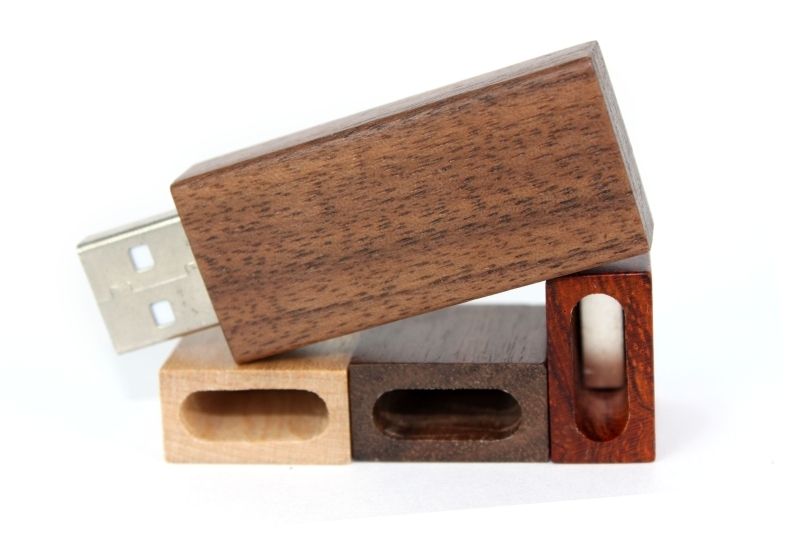 Recycled wood usb flash drive
