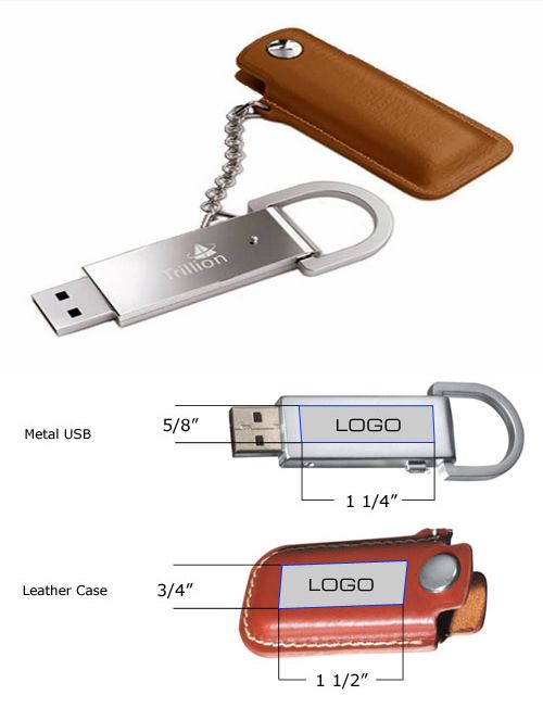 Elegant And Professional Leather Flash Drive 