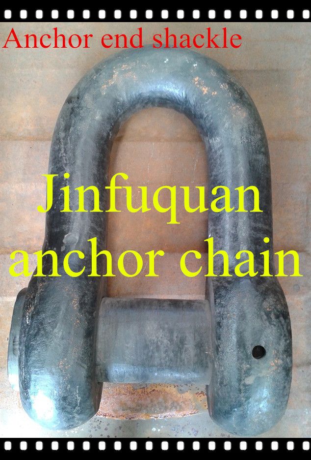 Anchor end shackle for marine ship