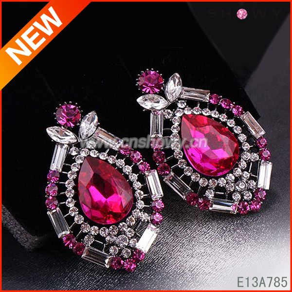 2014 The Most Fashionable Design and Colorful crystal earring