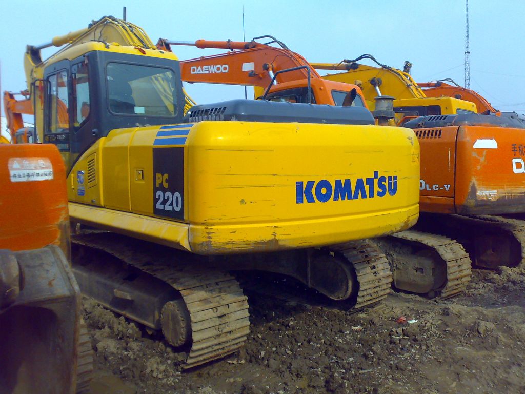 used excavator PC220-7, second hand komatsu excavator