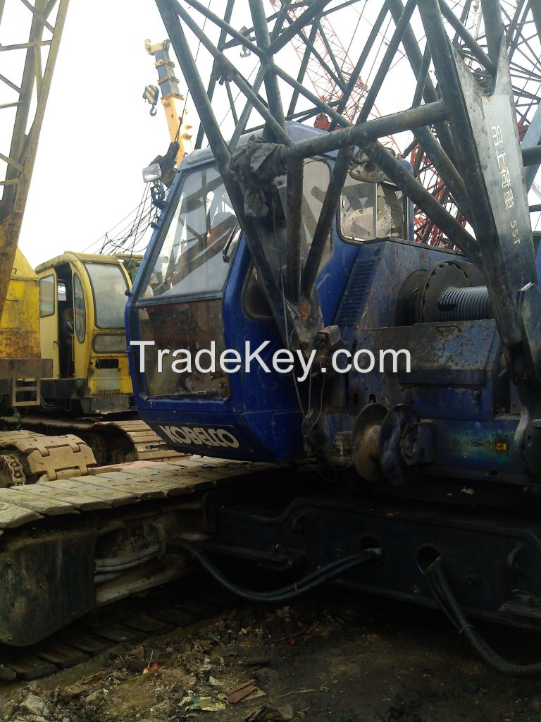 Used KOBELCO 55ton Crawler Crane,7055