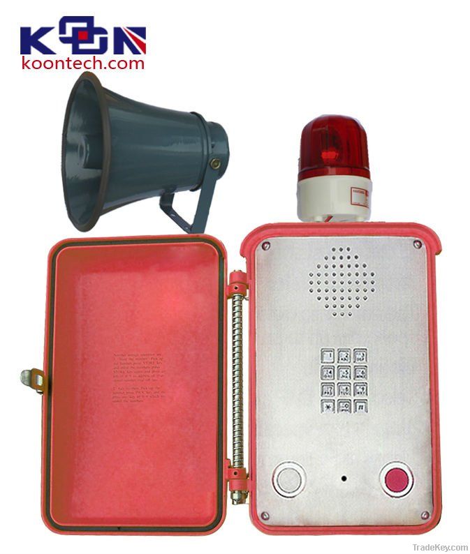 Heavy Duty Weatherproof Telephone Vandal Resistant For Highway / Railw