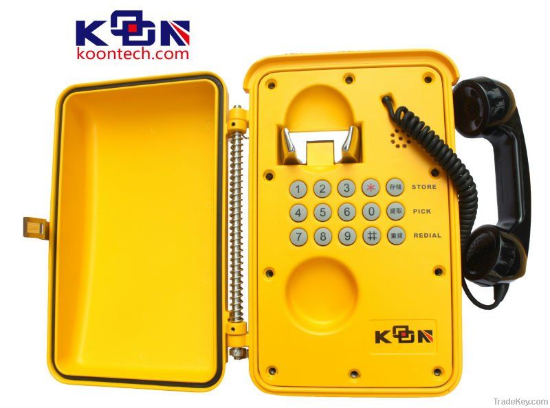 IP66 / IP67 Weatherproof Telephone For Metro , Light Railroad