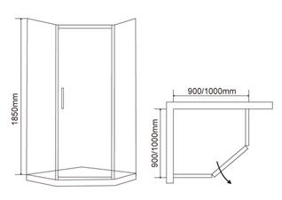 Bifold Shower Doors KB0106 / KB0105  Factory price, 8mm tempered safety glass bathroom suites glass shower doors outlet factotry price