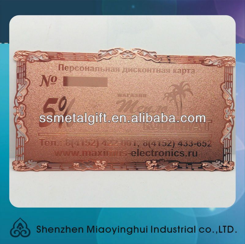 silver metal business card name card