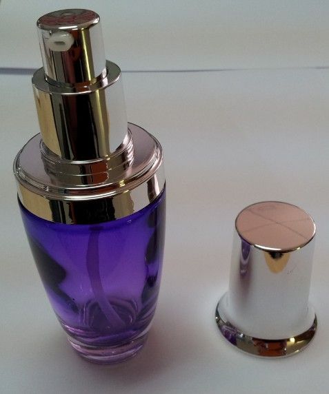 color gradient glass cosmetic bottle