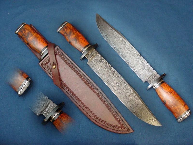 Handmade Damascus hunting knives