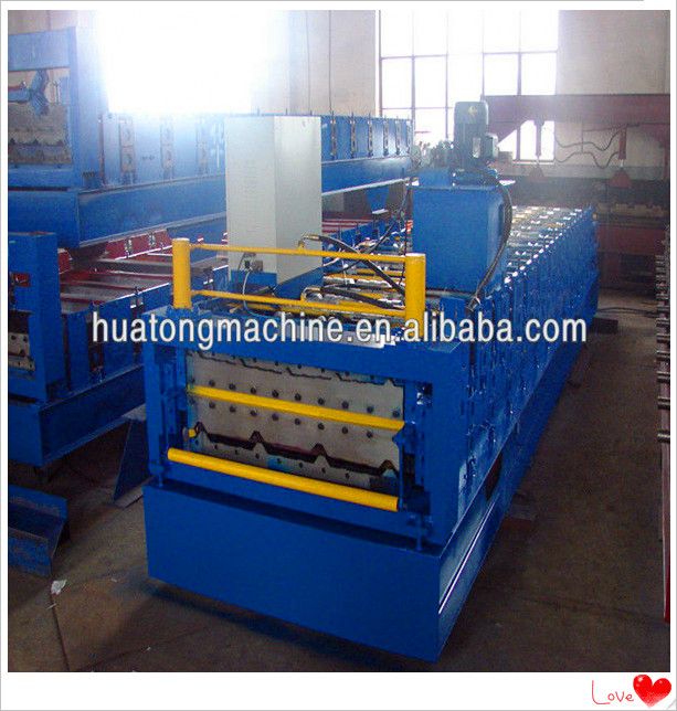 Color steel double layer tile roof roll forming machine
