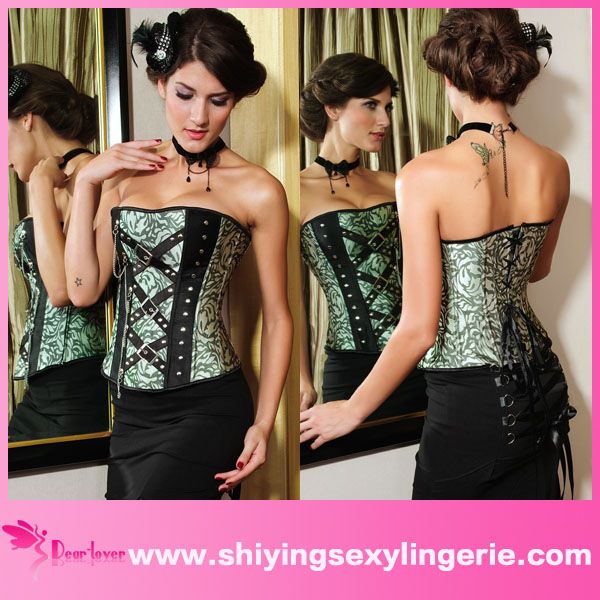 wholesale sexy fashion corset with short skirt
