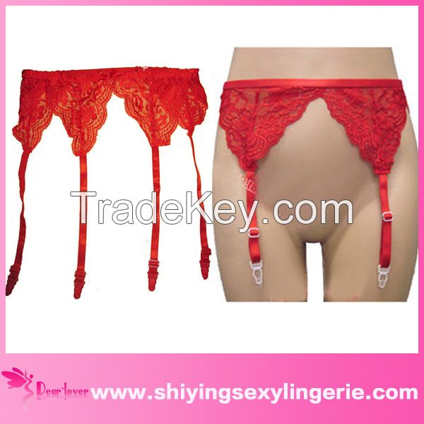 Red Lace Garter Belt Set