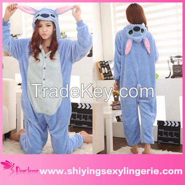 Blue Stitch Cartoon fancy dress Animal Pajamas costumes for sale