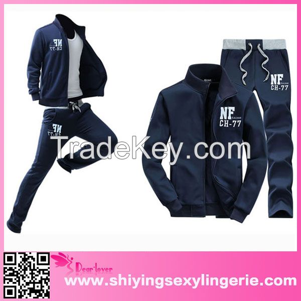 men Korean Style quality plain hoodies Exercise Tracksuit