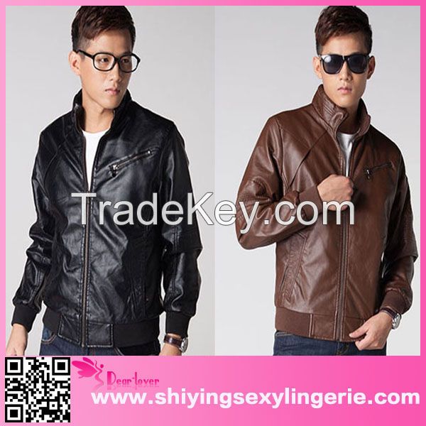 mens cheap faux Fluff Lining leather jacket