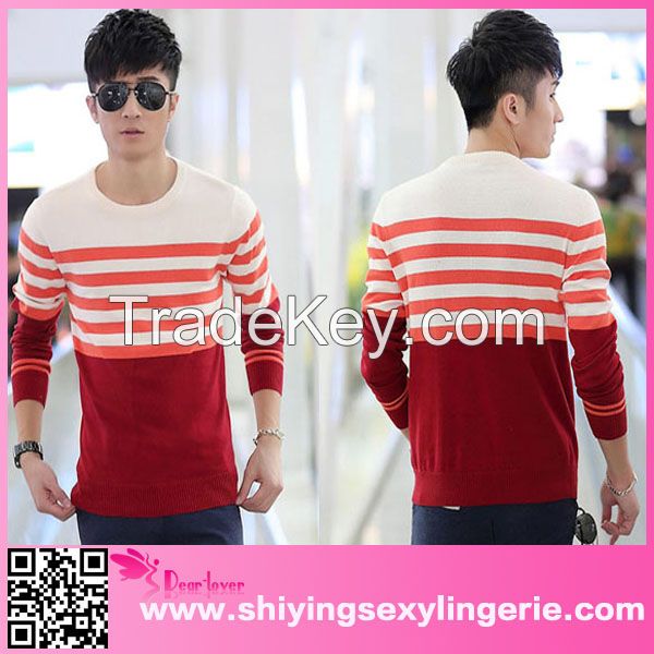 man Winter Pullover O-neck Fashion Jasper Striped sweater