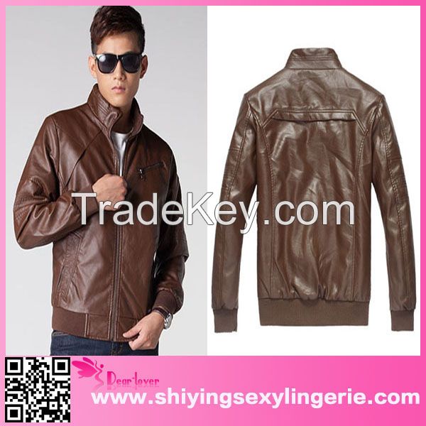 mens cheap faux Fluff Lining leather jacket