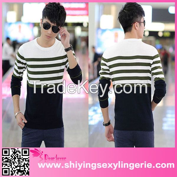 man Winter Pullover O-neck Fashion Jasper Striped sweater