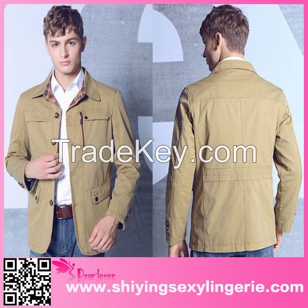 flight Mens Slim Fit Lapel Single-breasted Cotton jacket