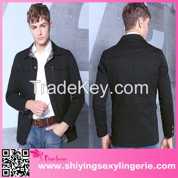 flight Mens Slim Fit Lapel Single-breasted Cotton jacket