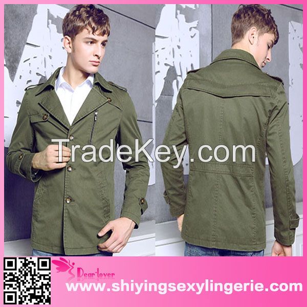 Men's Fashion Casual Lapel Cotton Wind dubai leather jacket