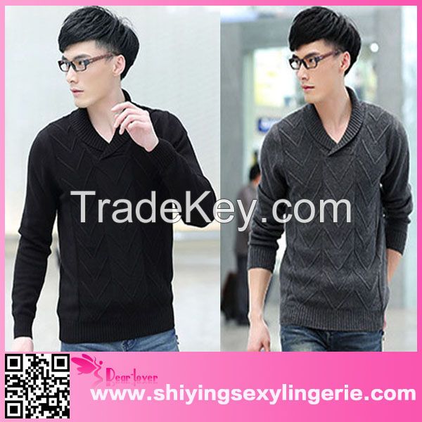 Male V-neck Korean Fashion pure wool sweater